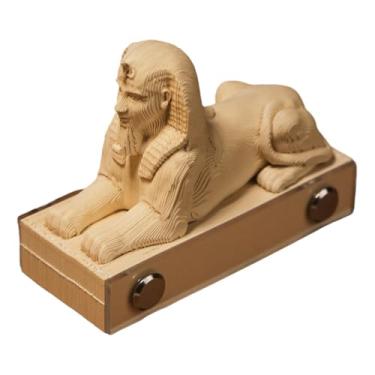 Imagem de Calendário Time Piece 2025, Egypt Sphinx 3D Calendar 2025, 3D Sticky Notes DIY Tear Away, bloco de notas de arte, bloco de notas esculpido, para presente de decoração de escritório em casa (esfinge