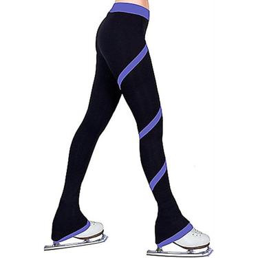 Imagem de Calça feminina feminina Sating Figure Sating Leggings para mulheres, calça feminina Sinny Sate com lã, meia-calça esportiva para meninas, C, 170