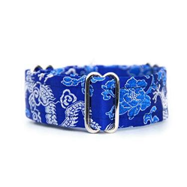 Imagem de Coleira de martingale forrada de cetim 3 cm de largura para coleira de filhote de chicote de galgo italiano IG outras raças com pescoço semelhante (17,8 cm - 24 cm)