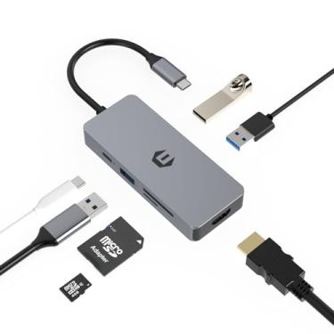 Imagem de Tiergrade Hub USB C, adaptador de hub 7 em 1 com 4K HDMI, 100W PD, 3 USB-A 3.0, leitor de cartão SD/TF, hub multiportas para laptops USB-C