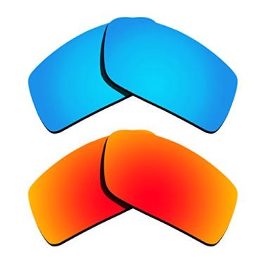 Imagem de Lentes de reposição polarizadas para Oakley Gascan – Várias opções, Ice Blue&orange Red Mirrored Coating, 0