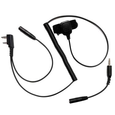 Imagem de Arrowmax Conector de cabo adaptador M1 para K1 compatível com BaoFeng BTECH UV-5R UV-5RA UV-5RE UV-5R3 BF-F8HP UV-82HP Kenwood rádios de 2 pinos NX-1200 NX-1300 NX-P1200 NX-P1300 (3,5 mm para K2)