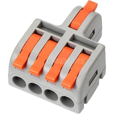 Imagem de GKEEMARS 10Pcs Mini Conectores de Fio Elétrico, Emenda Diy Em Conectores de Bloco Terminal de Extremidade de 4/6/8/9/10 Vias (1 Em 4 Saídas, Nylon)