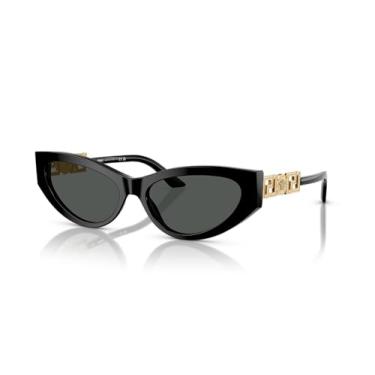 Imagem de Versace Óculos de sol femininos armação preta, lentes cinza escuro, 56 mm, Preto, Large