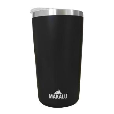 Imagem de Copo Térmico Aço Inox 420ML Preto p/ Água Cerveja Café - Quente e Frio - Unica Unico