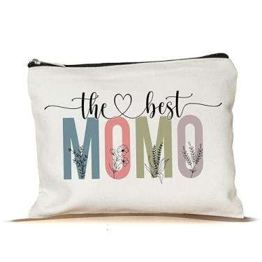 Imagem de PTDShops A melhor bolsa de maquiagem Momo – Bolsa de maquiagem para o Dia das Mães – Linda bolsa de cosméticos Momo – Presente de aniversário Momo – Melhor bolsa de cosméticos Momo – Presente Momo