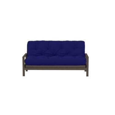 Imagem de Royal Sleep Products Colchão Futon de espuma de 30 cm da The Futon Factory – Tecido azul real sólido – Tamanho casal – Espumas certificadas CertiPUR – Feito nos EUA – (moldura não incluída)