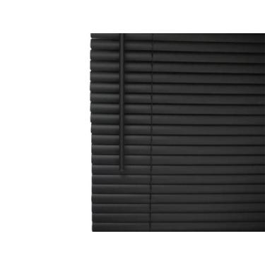 Imagem de Persiana Horizontal Pvc Preta 80 L X 160 A Cortina Completa - Top Flex