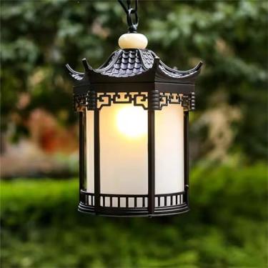 Imagem de Lâmpada Pendente Contemporânea Ao Ar Livre LED À Prova D 'Água Villa Jardim Pátio Portão Corredor Varanda Lâmpada Pendente (C D24CM 1PCS)