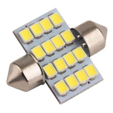 Imagem de Lâmpada Led Torpedo 16 Leds 31Mm 12V 3W