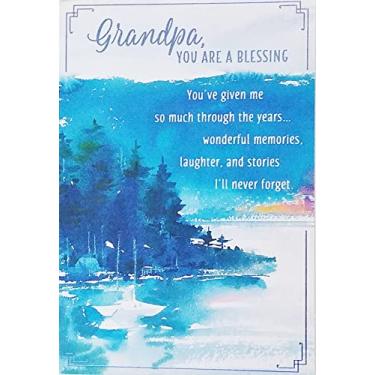 Imagem de Greeting Card Grandpa You're A Blessing Religious Happy Birthday You've Given Me So Much Through The Years Wonderful Memories Laughter and Stories I'll Never Forget
