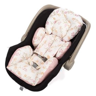 Imagem de Capa colchão para Bebê Conforto fofinho (floral salmom)