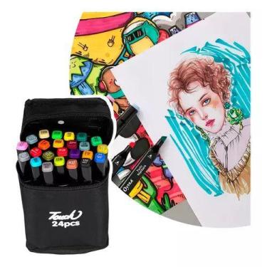 Imagem de Super Conjunto Profissional De 24 Canetas Permanente 1linha - SWEET HO