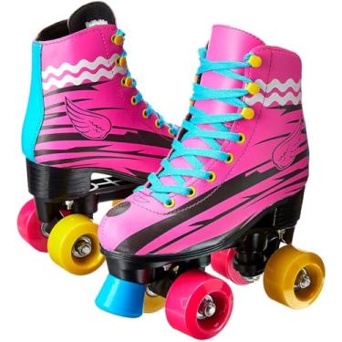 Imagem de Patins Infantil Feminino Roller 4 Rodas 32 ao 41 Luna Rosa (33)