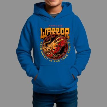 Imagem de Moletom Canguru Infanto Juvenil Algodão Casual Confortável Inverno Blu