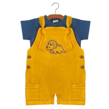 Imagem de Produto Conjunto Macacão Jardineira Infantil bordada BICHINHOS Menino 