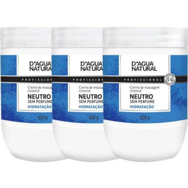 Imagem de Combo 3un creme massagem corporal neutro 650g dagua natural - D'Água N