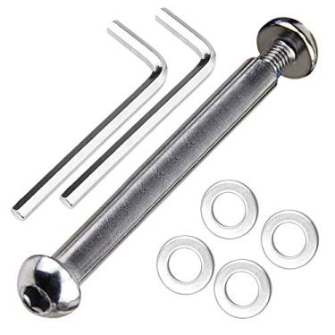 Imagem de OTFAITP M8 8mm x 8.8 Grau Eixo de Aço Carbono Allen Parafuso Conjunto para Frente Traseira 2 3 4 Rodas Stunt Scooter Traço Adolescente/Adulto Kick Scooter-800+lb Capacidade (76mm)