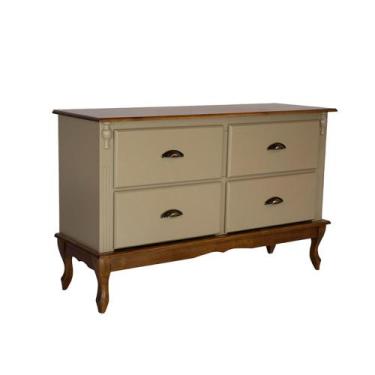 Imagem de Rack 04 Gavetas pés Luiz XV - 2088 - Meyer, Laca - Nude