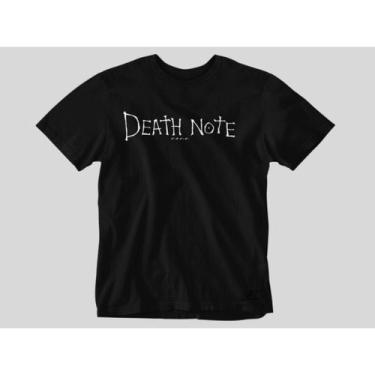 Imagem de Camiseta estampada anime Death Note escrito Estampado Unissex Camisa 1