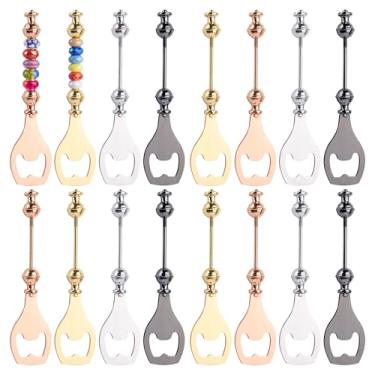 Imagem de RP Remarkable Power, Pacote com 20 Abridores de garrafas de cerveja de metal DIY para artesanato DIY, 4 cores