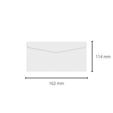 Imagem de Envelope Branco Carta Oficio 114x229 Caixa com 100 - Scryt