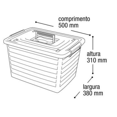 Imagem de Caixa Organizadora 35 Litros PRETA 25166 Arqplast