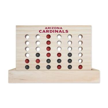Imagem de Rico Industries NFL Mini Travel Team 4 in A Row Mini Game- Wooden, Team Colors, 5.5" x 8" (Arizona Cardinals)