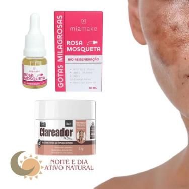 Imagem de Clareador Facial Ativo Natural Tripla Ação + Óleo Mosqueta - Bio Soft 