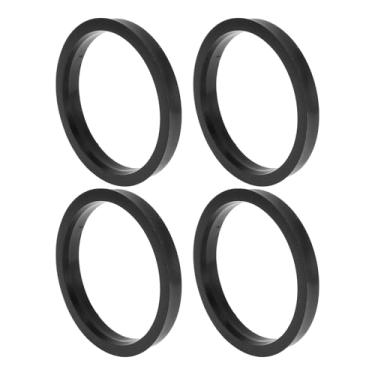 Imagem de INFINAUTO Anéis centralizados de cubo de roda de carro de 78,1 mm a 68,1 mm rodas de policarbonato preto eixo central amortecedor Hubrings 4 peças