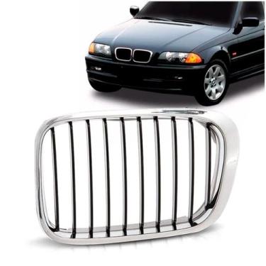 Imagem de Grade Radiador Bmw Série 3 1999 2000 2001 Sedan Cromado - SP ACESSÓRIO