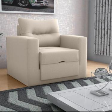 Imagem de Sofá Cama 1 Lugar Cork Suede Bege - CasaH
