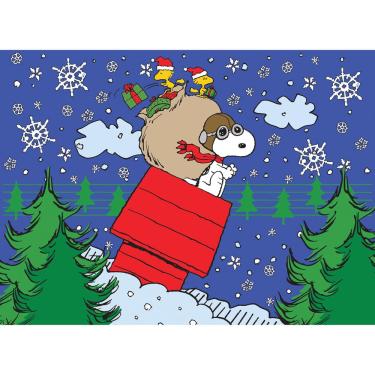 Imagem de Quebra-cabeça RoseArt Peanuts Snoopy's Christmas 100 peças