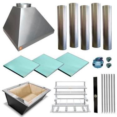 Imagem de Churrasqueira Gourmet Makeer 5 S Fundo 3 Vidros 2507 P