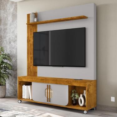 Imagem de Home Estante Rack Maragogi Para Tv Até 65 Polegadas Naturale/Off White
