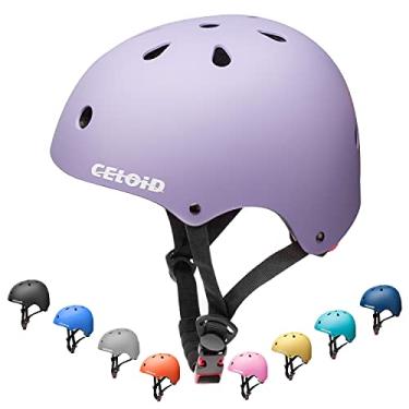 Imagem de CELOID Capacete de bicicleta infantil, capacetes de skate juvenil, para crianças de 8 a 10 a 14 anos, meninos e meninas, ajustável, multiesportivo, bicicleta, skate, futebol, patins, patins, patins