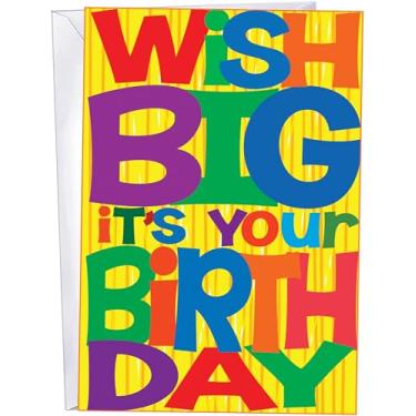 Imagem de Chuck's Card-O-Rama - Cartão de aniversário - FEITO nos EUA - Cartolina premium, envelope incluído - 12,7 cm x 19,7 cm - Embalado em correio extra resistente - 92971