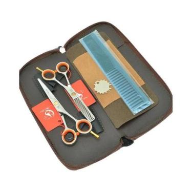 Imagem de Tesoura De Corte De Cabelo De Barbeiro De Aço Inoxidável 4 5 5 Polegad