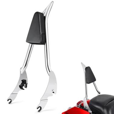 Imagem de Benlari Encosto Sissy Bar, encosto de passageiro integrado de 66 cm, barra sissy destacável de liberação rápida apto para Harley Davidson Touring Street Glide Road Glide Road King Electra Glide 2009