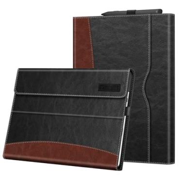 Imagem de Fintie Capa para Microsoft Surface Pro 11/10/9 de 13 polegadas - Capa de negócios de portfólio de visualização de vários ângulos com bolso e suporte de caneta, compatível com teclado tipo capa (preto