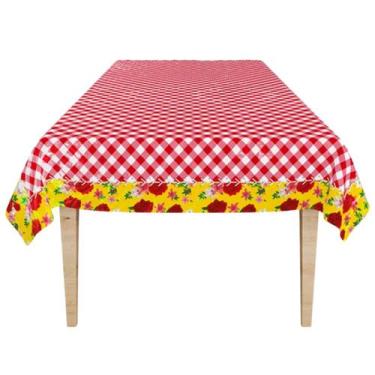 Imagem de Toalha Plastica Xadrez Mesa 1,80x1,20m Festa Junina Arraiá - Crgfestas