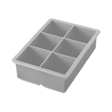 Imagem de Forma De Gelo Cubo Silicone 06 Cavidades (Cinza Claro)
