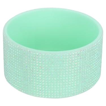 Imagem de PATIKIL Bota de silicone com glitter, bota protetora de garrafa de água de diamante, acessórios antiderrapantes para copo Stanley Tumbler 567-1,134 g com fundo de 7,4 a 7,6 cm, verde claro
