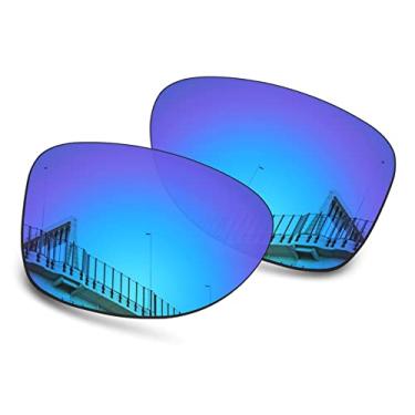 Imagem de Well-aimed Lentes de substituição compatíveis com Oakley Split Shot | Óculos de sol Split Time - Azul irídio polarizado