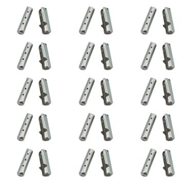 Imagem de Aglets para cadarços de metal com pontas de cadarço para substituição de reparo de tênis e extremidades de cadarço para moletons com cordão, Prata, 0.16x0.71" (4x18mm)-15 PCS