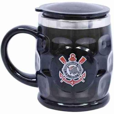 Imagem de Caneca Térmica Com Tampa 500ml - Corinthians - Mileno