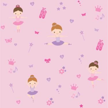 Imagem de Papel de Parede Autocolante Baby Bailarinas Encantadas 2,50m - Inove P