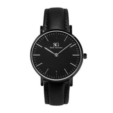 Imagem de Relógio Minimalista Preto Pulseira De Couro Murray Full Blac-Masculino