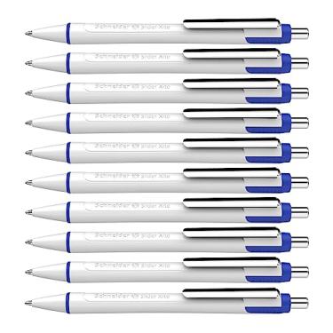 Imagem de Schneider Slider Xite esferográfica retrátil, barril branco com detalhes azuis, caixa com 10, Blue Ink