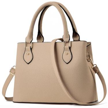 Imagem de Bolsa CHICAROUSAL Purses Leather Crossbody Sacola cc Khaki